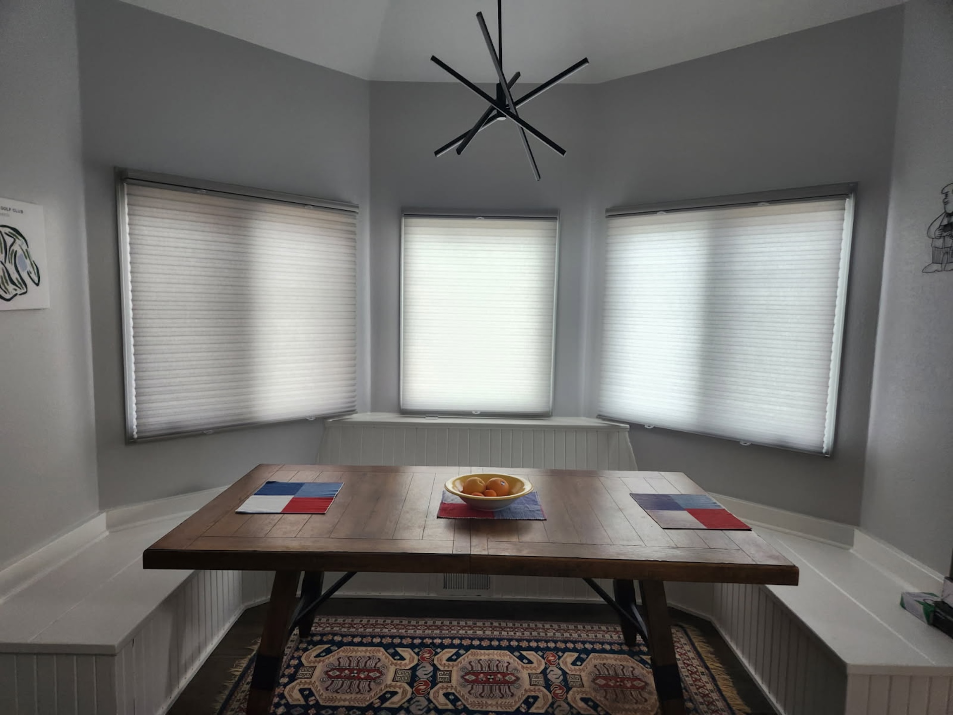 Custom Hunter Douglas shades in a home in North Denver