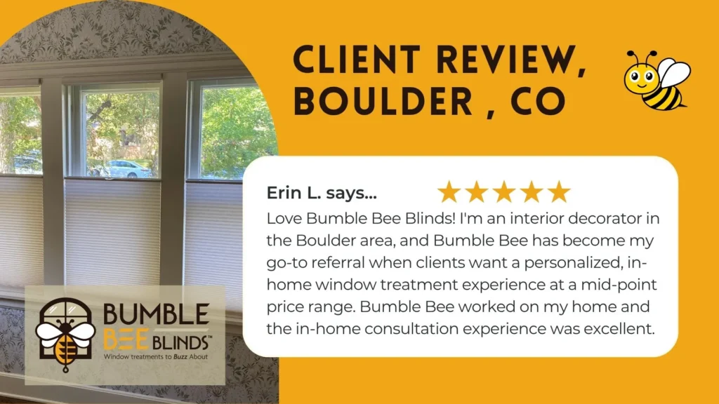 Client Review: Honeycomb Shades Installation Boulder CO