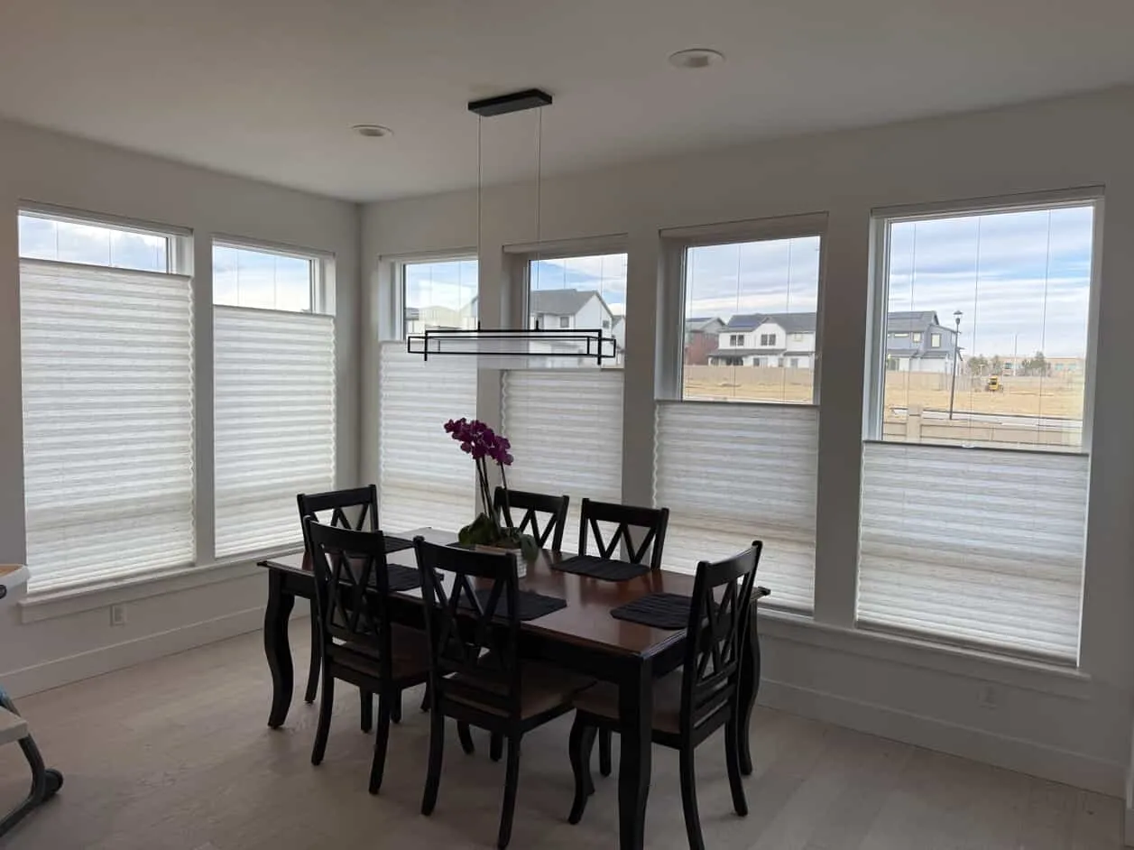 Top down bottom up shades in a new home in Longmont CO