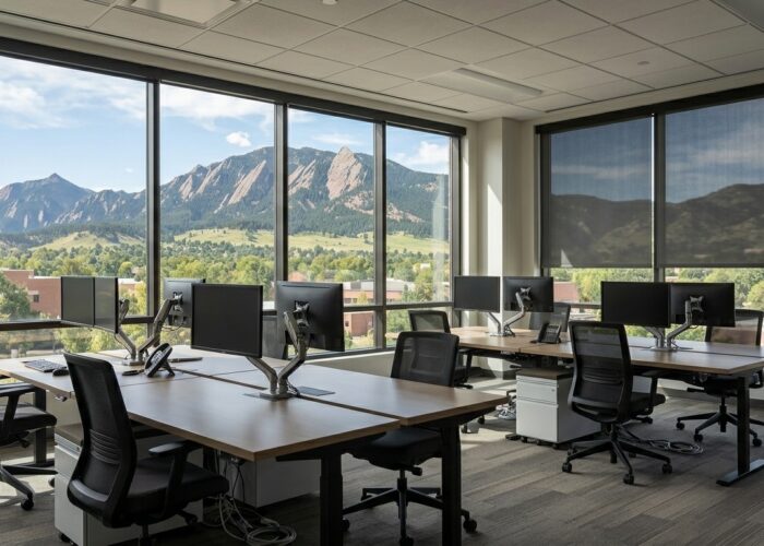 shades for office to protect from glare and heat in boulder colorado