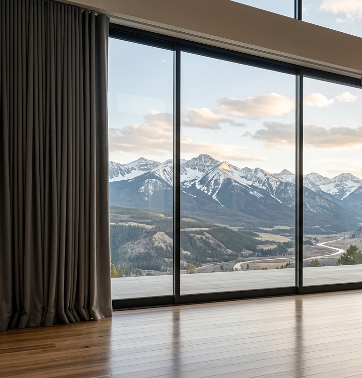 How do Somfy motorized tracks make operating custom drapery easier in large Erie homes?