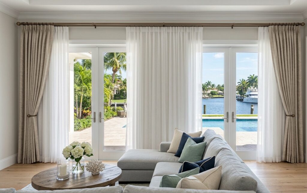 Boca Raton Homes Are Embracing Layered Draperies