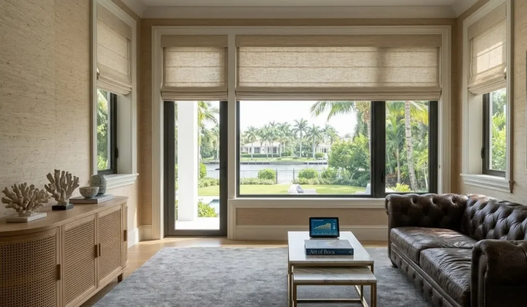 Custom Roman Shades: Elevating Interior Design in Boca Raton