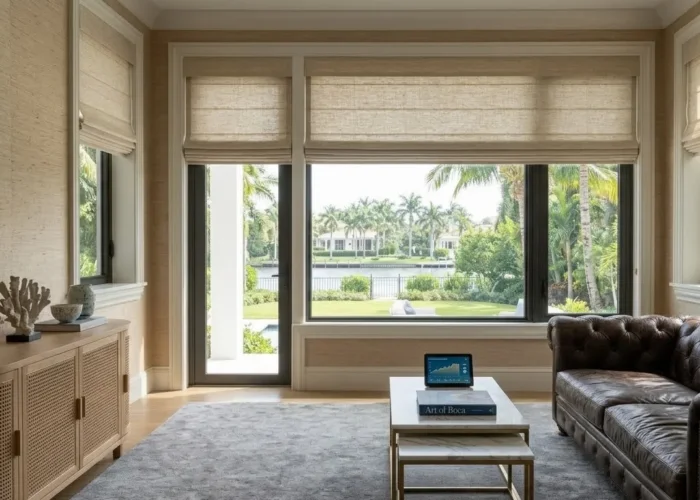 Designer Roman Shades Boca Raton