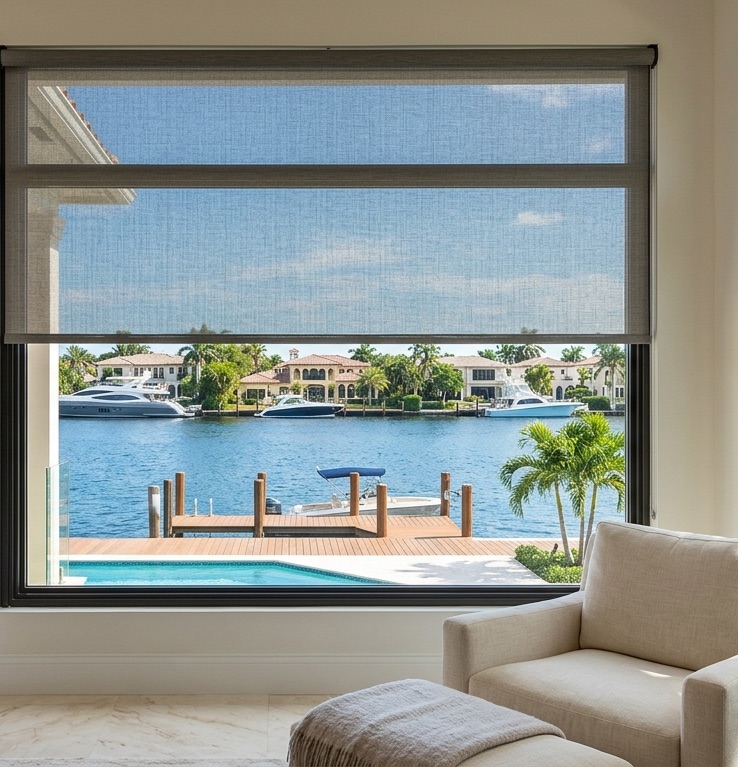 Why Are Solar Roller Shades Ideal for Boca Raton Waterfront Homes?