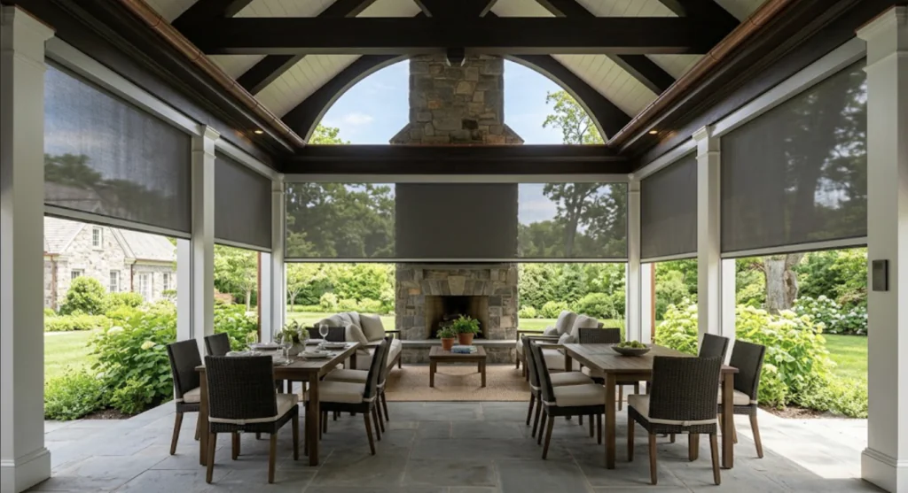 Manual vs. Motorized Outdoor Shades: Which Is Right for Your Fairfield County Home?