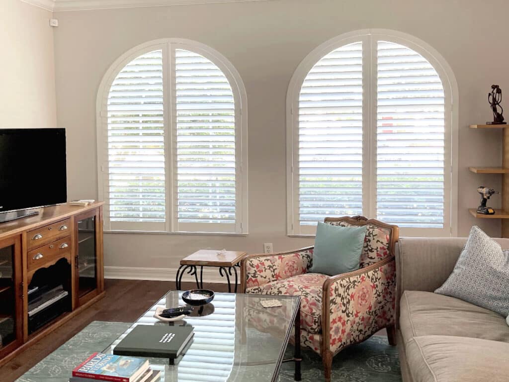 Custom Shutters for Arched Windows | Bumble Bee Blinds of Fleming Island