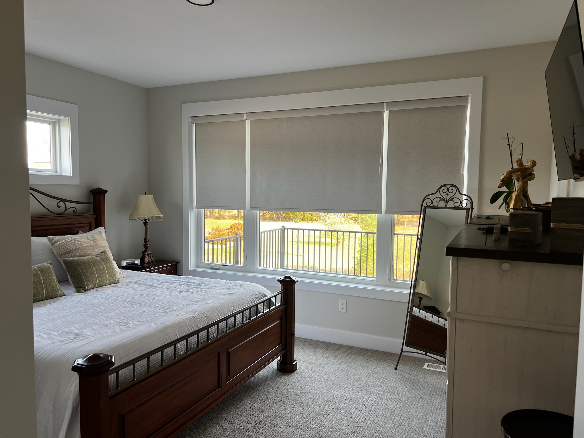 Motorized Blackout Roller Shades with Power Wand