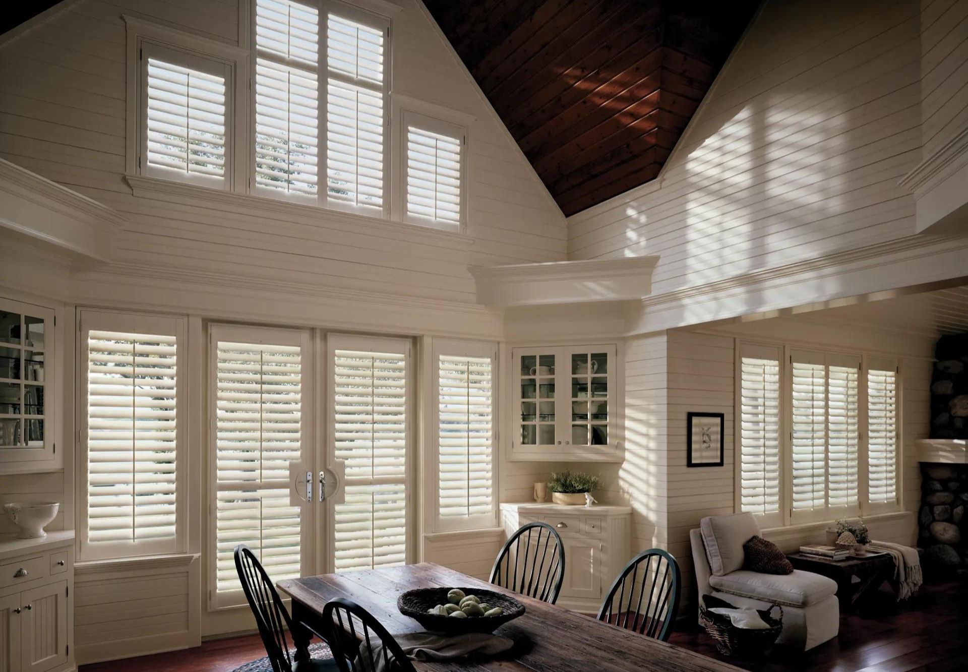Rustic Dining Room with Shutters