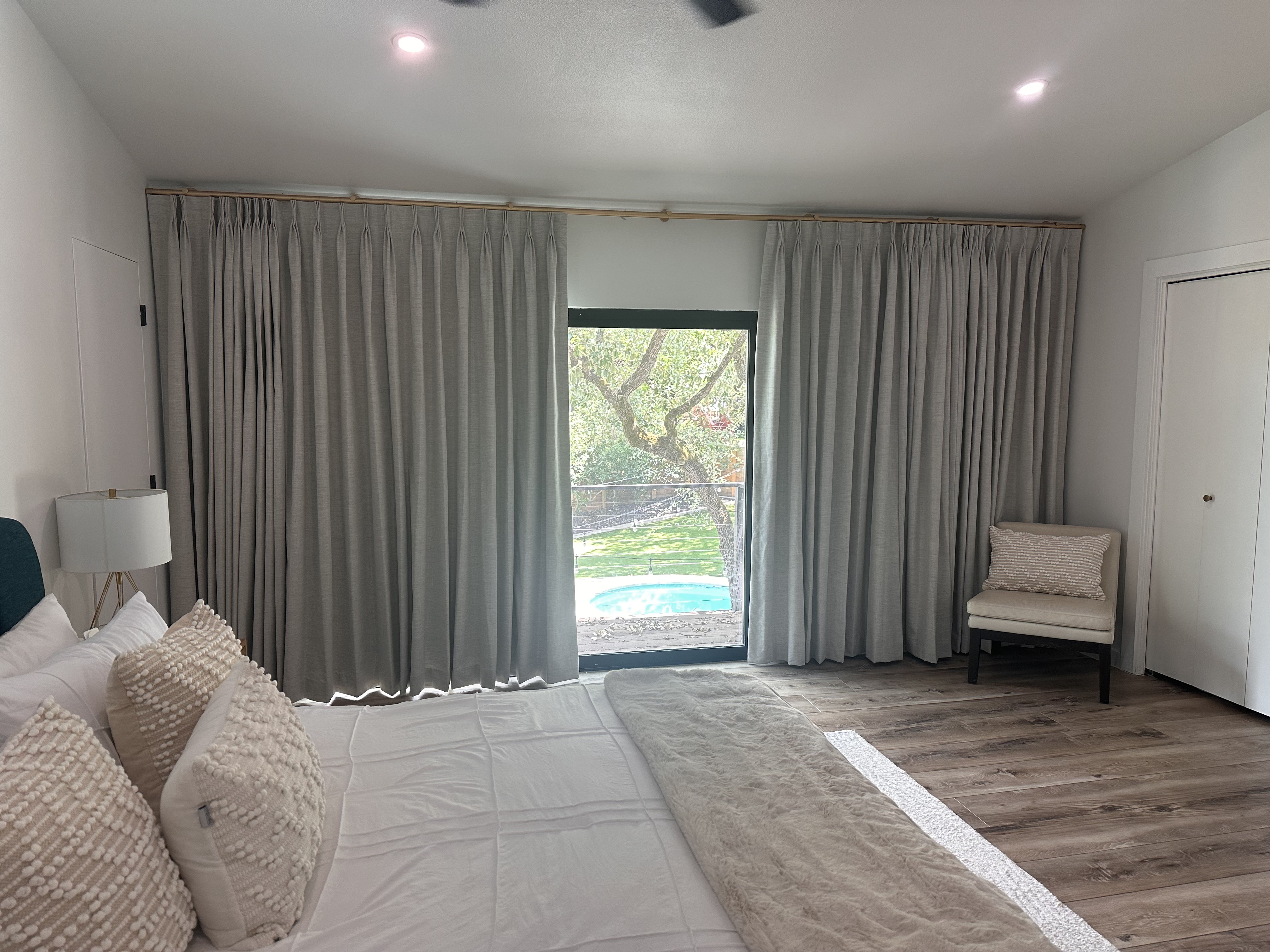 Elegant Drapery Installation in North Austin Bedroom