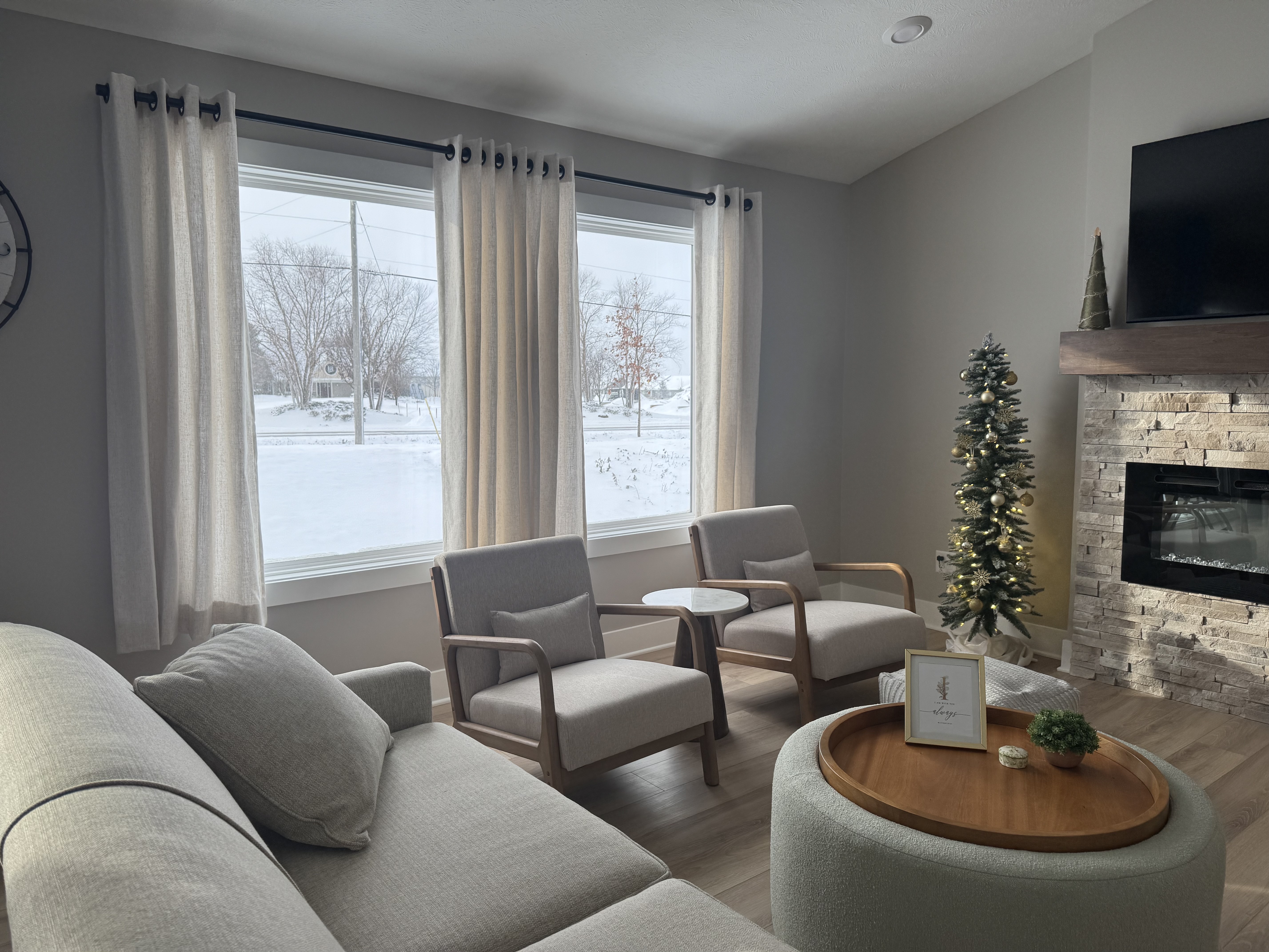 Apron Length, Grommet Top Decorative Panels with Decorative Hardware