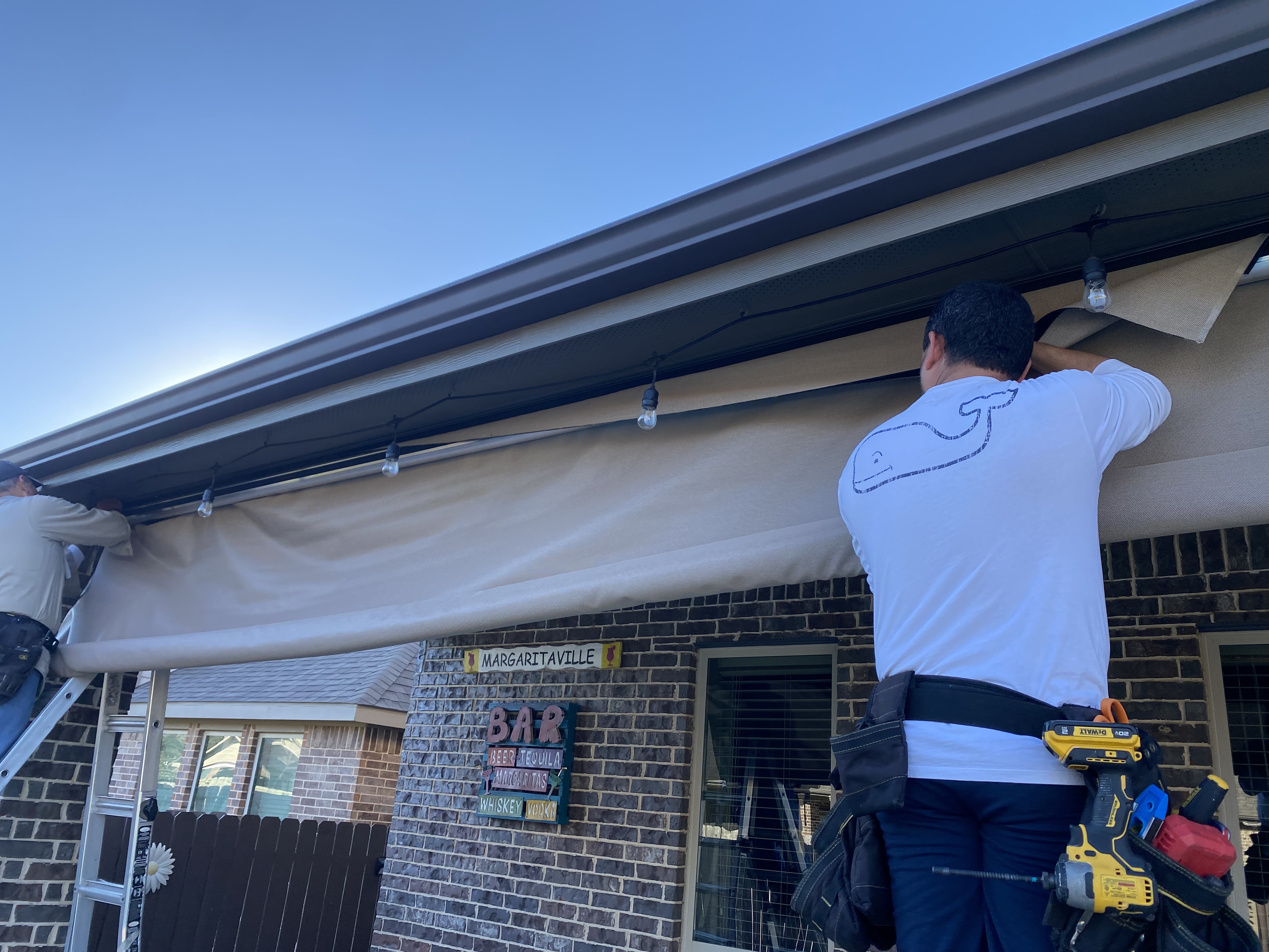 Outdoor Motorized Patio Shades