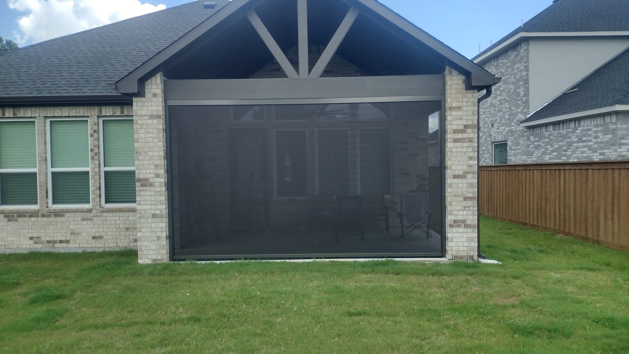 Outdoor Motorized Patio Shades