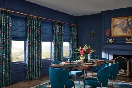 Bold and Beautiful: Saturated Colors & Patterns Are Taking Over Window Treatments