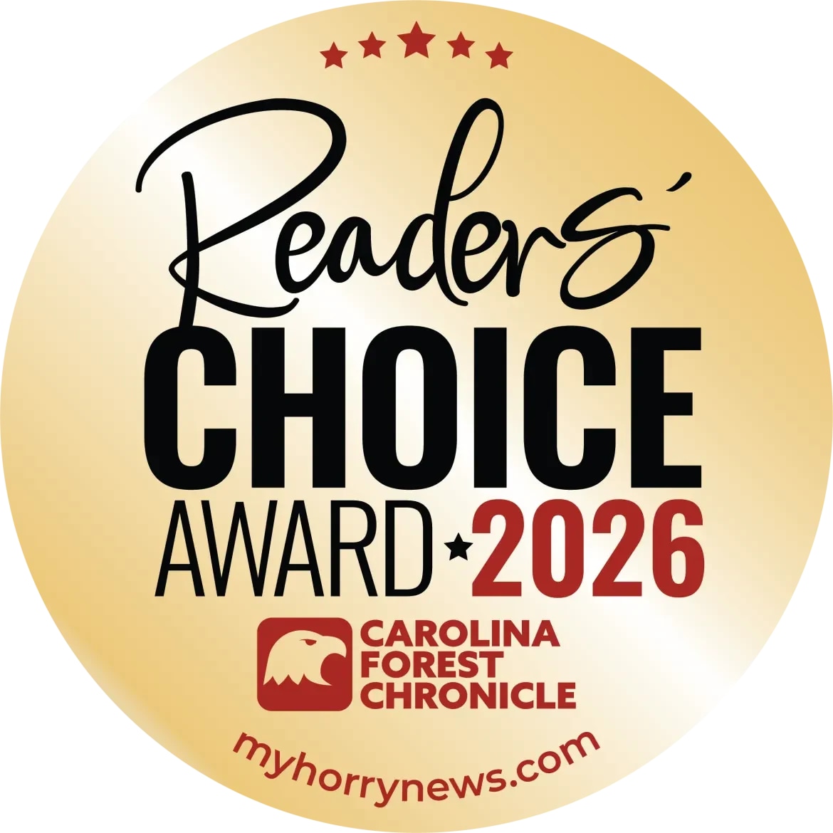 2026 Carolina Forest Chronicle Readers’ Choice Award Winner for Window Treatments 