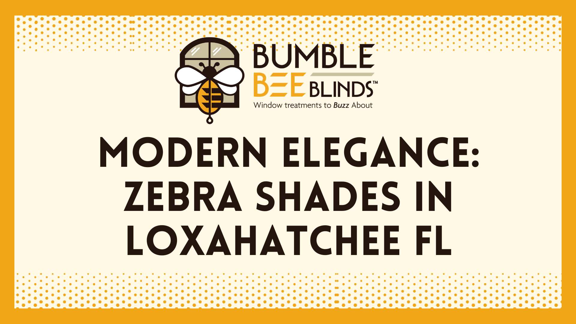 Modern Elegance: Zebra Shades in Loxahatchee FL