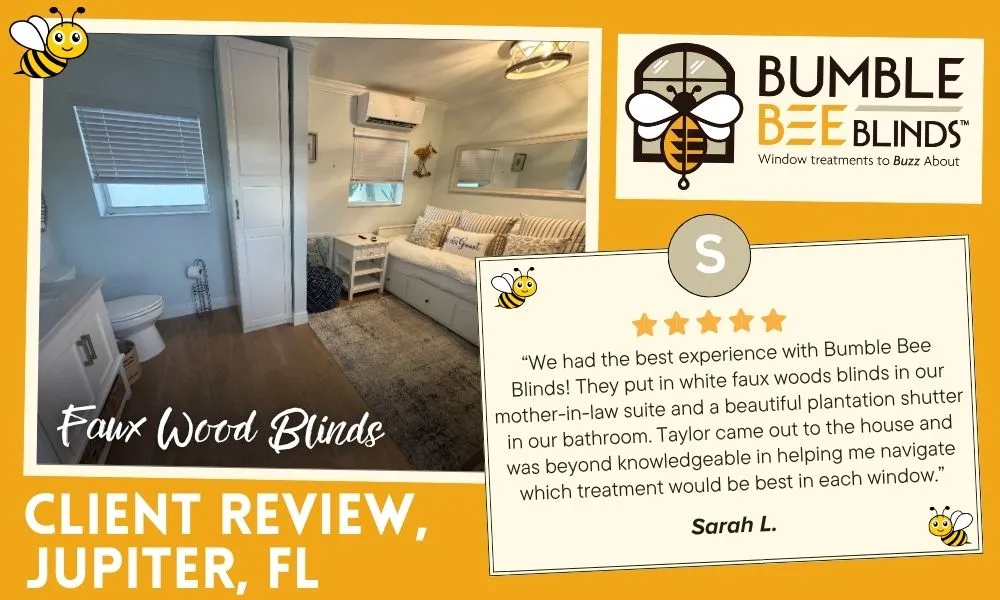 Client Review: Faux Wood Blinds in Jupiter FL
