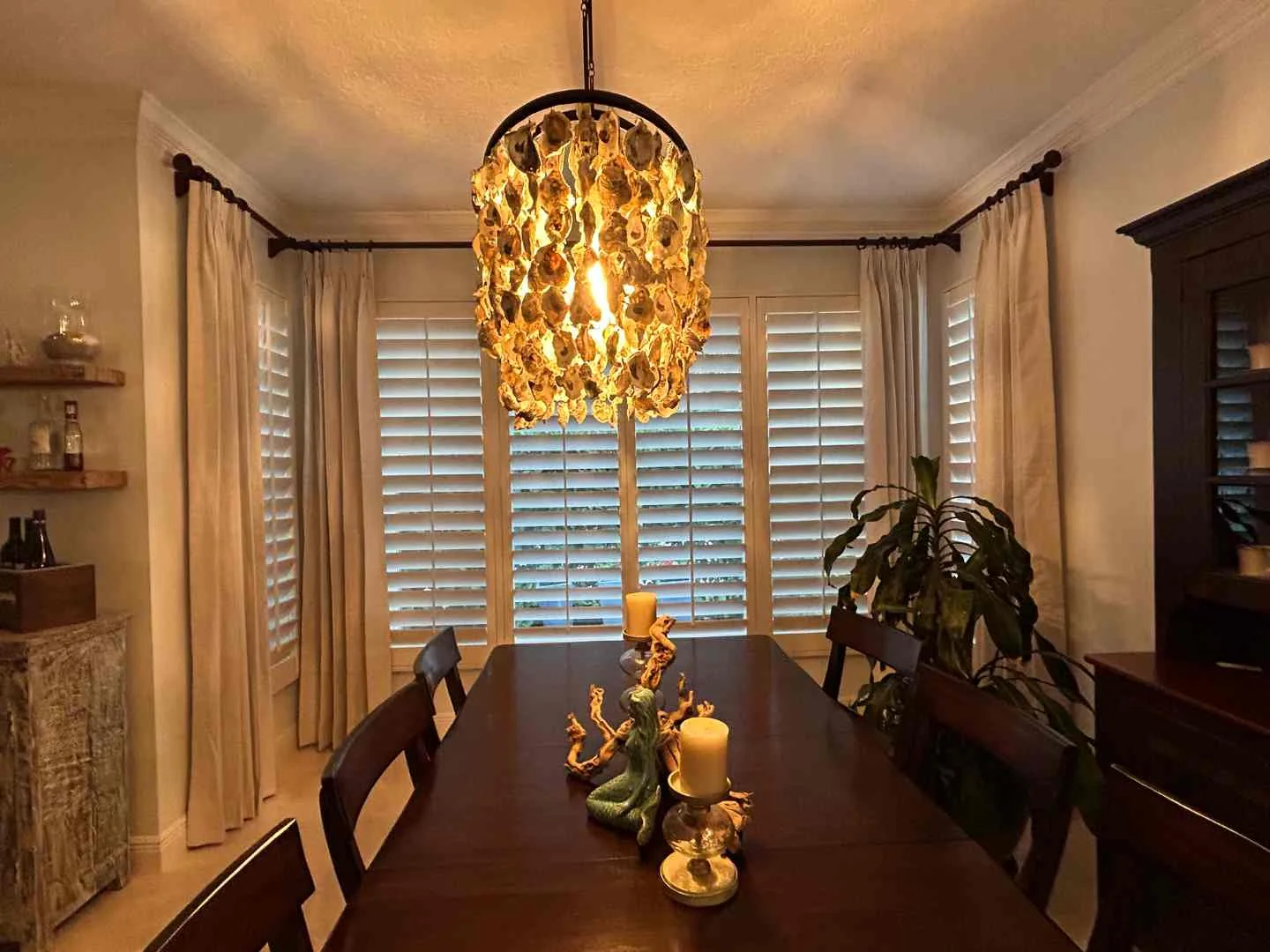 custom drapery for palm beach dining room