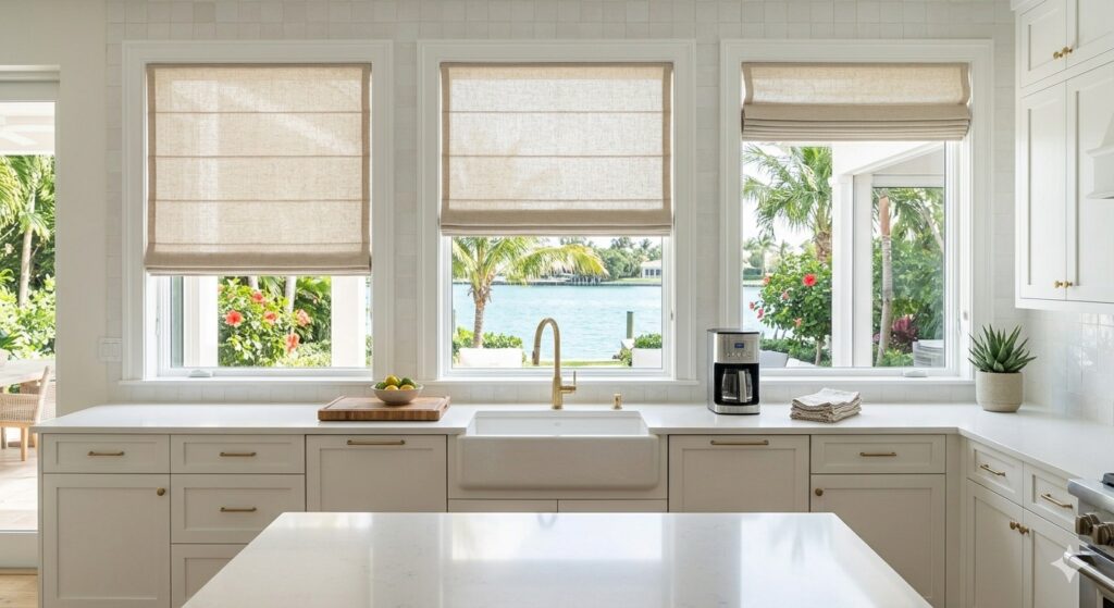 Why are Roman Shades the Premier Choice for Palm Beach and Singer Island Homes?
