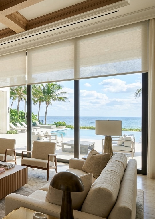 Snowbird Re-Entry: How Pre-Setting Smart Shades Protects Vacant Palm Beach Estates Year-Round