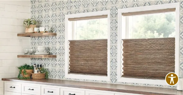 A window with a woven shadeAI-generated content may be incorrect.