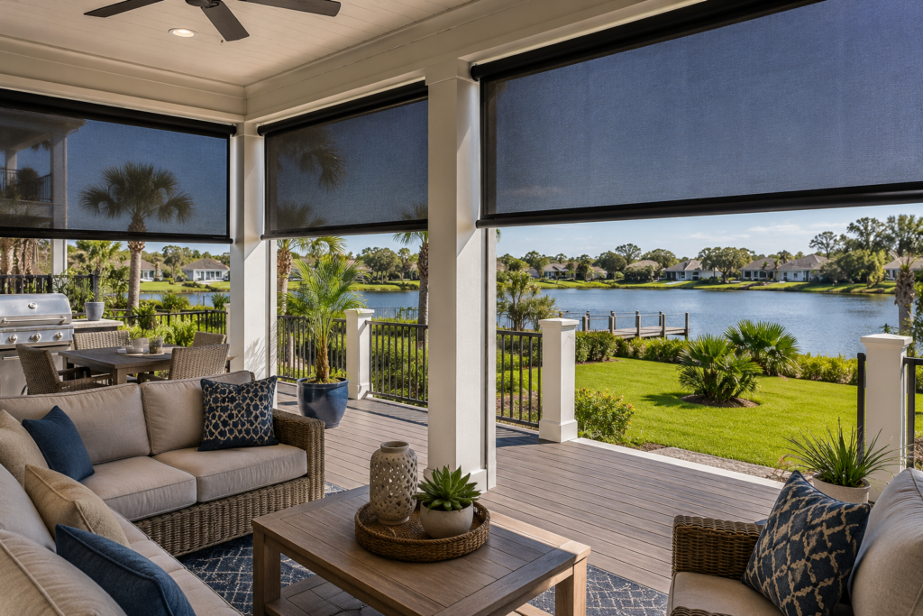 Outdoor Roller Shades in Ponte Vedra Beach, FL: Stay Cooler & Enjoy Outdoor Living Year-Round