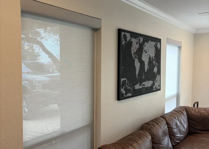 light filtering roller shades in a home in heath texas