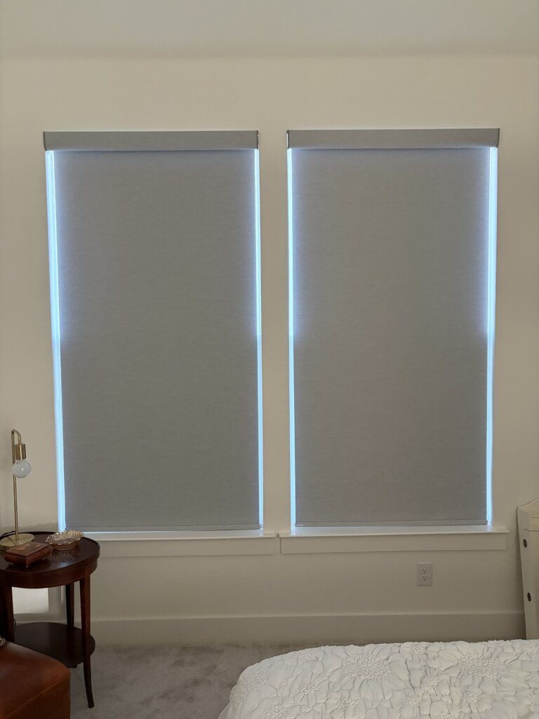 Custom smart shades installed in North Texas home
