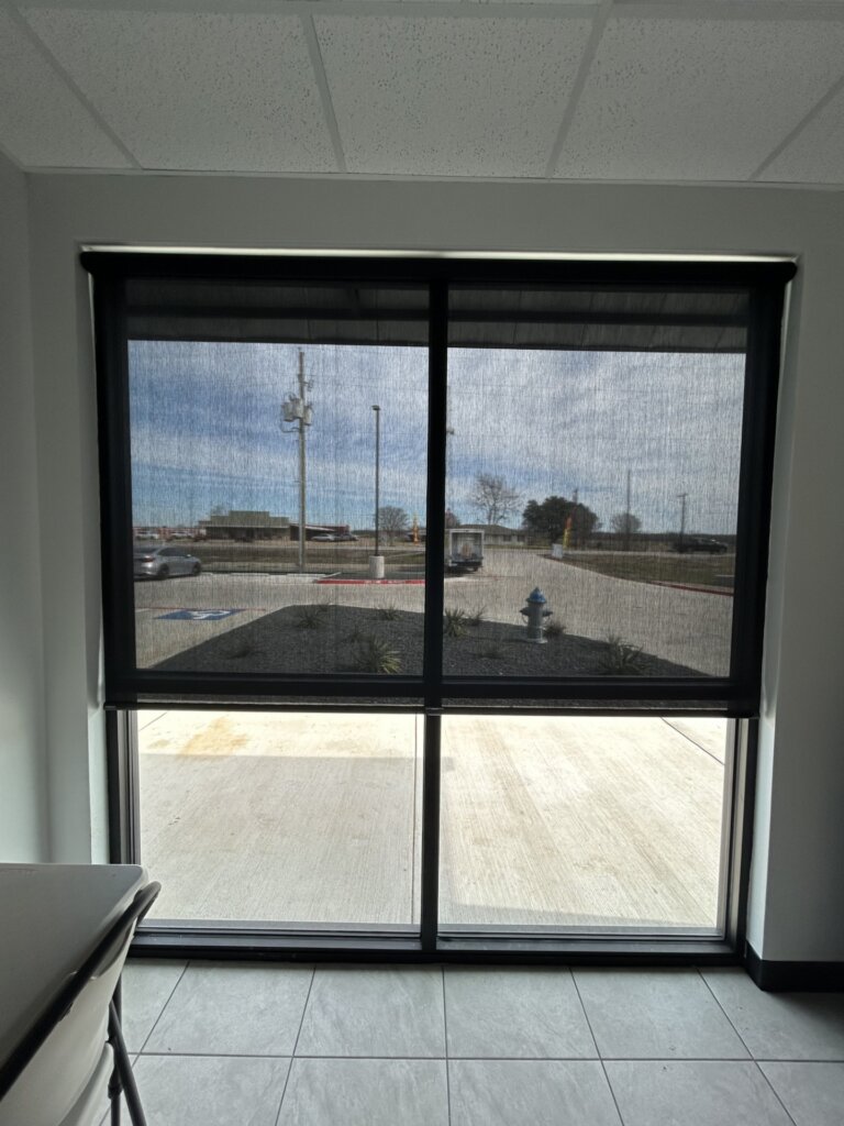 Solar Shades in a commercial space in Rockwall Texas