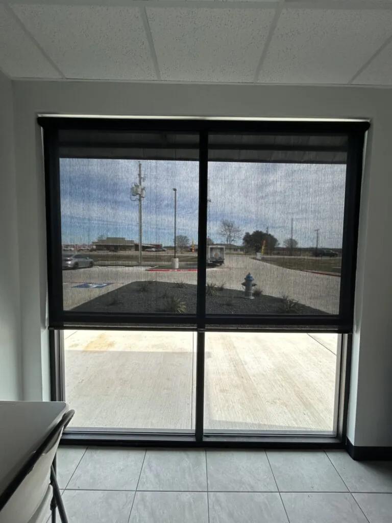 Solar Shades in a commercial space in Rockwall Texas