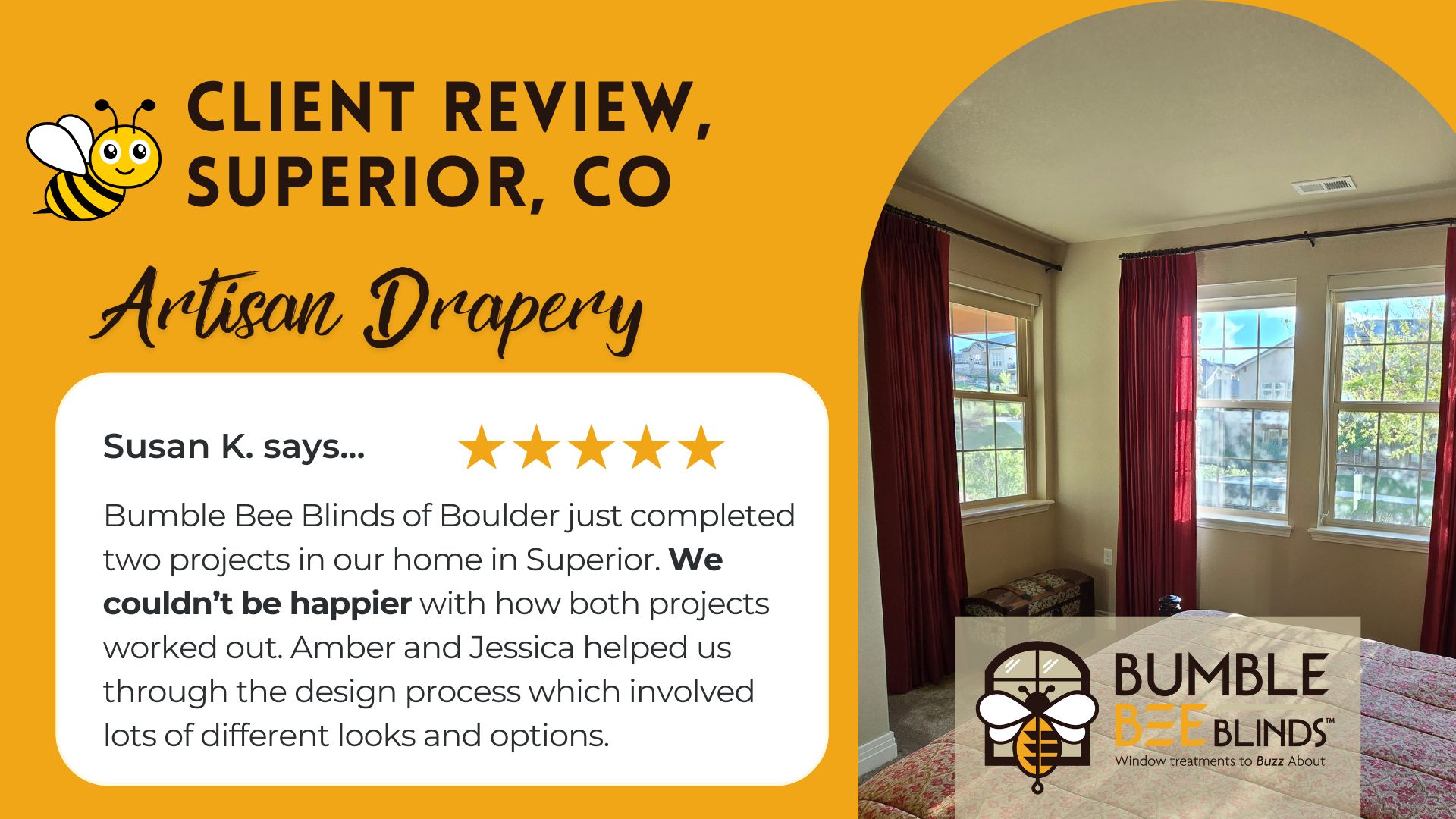 Client Reviews Artisan Drapery Superior CO