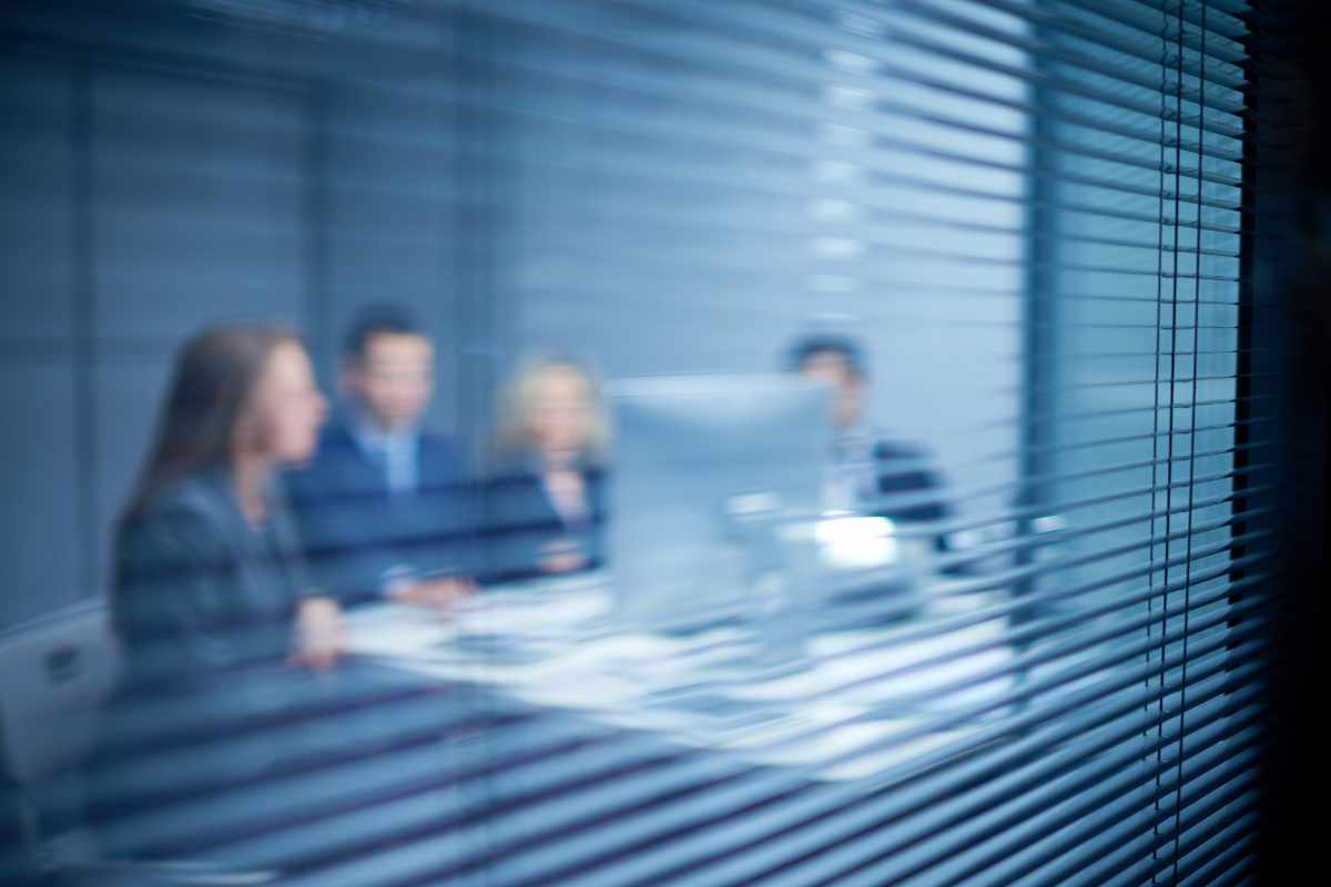 Blinds for office door