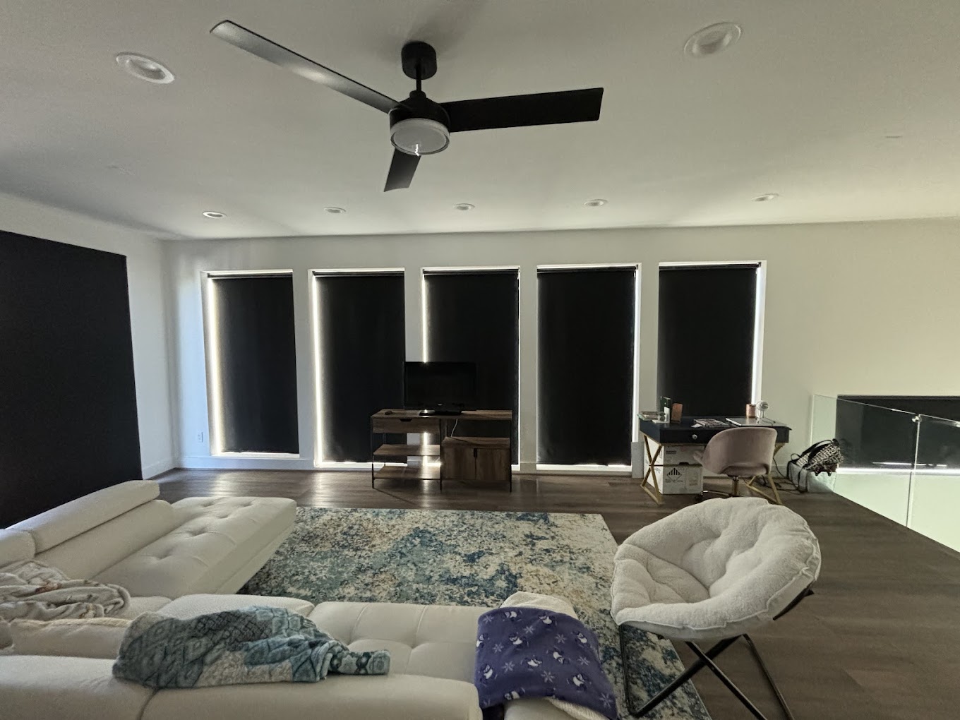 LuxeHive Roller Shade Down Position