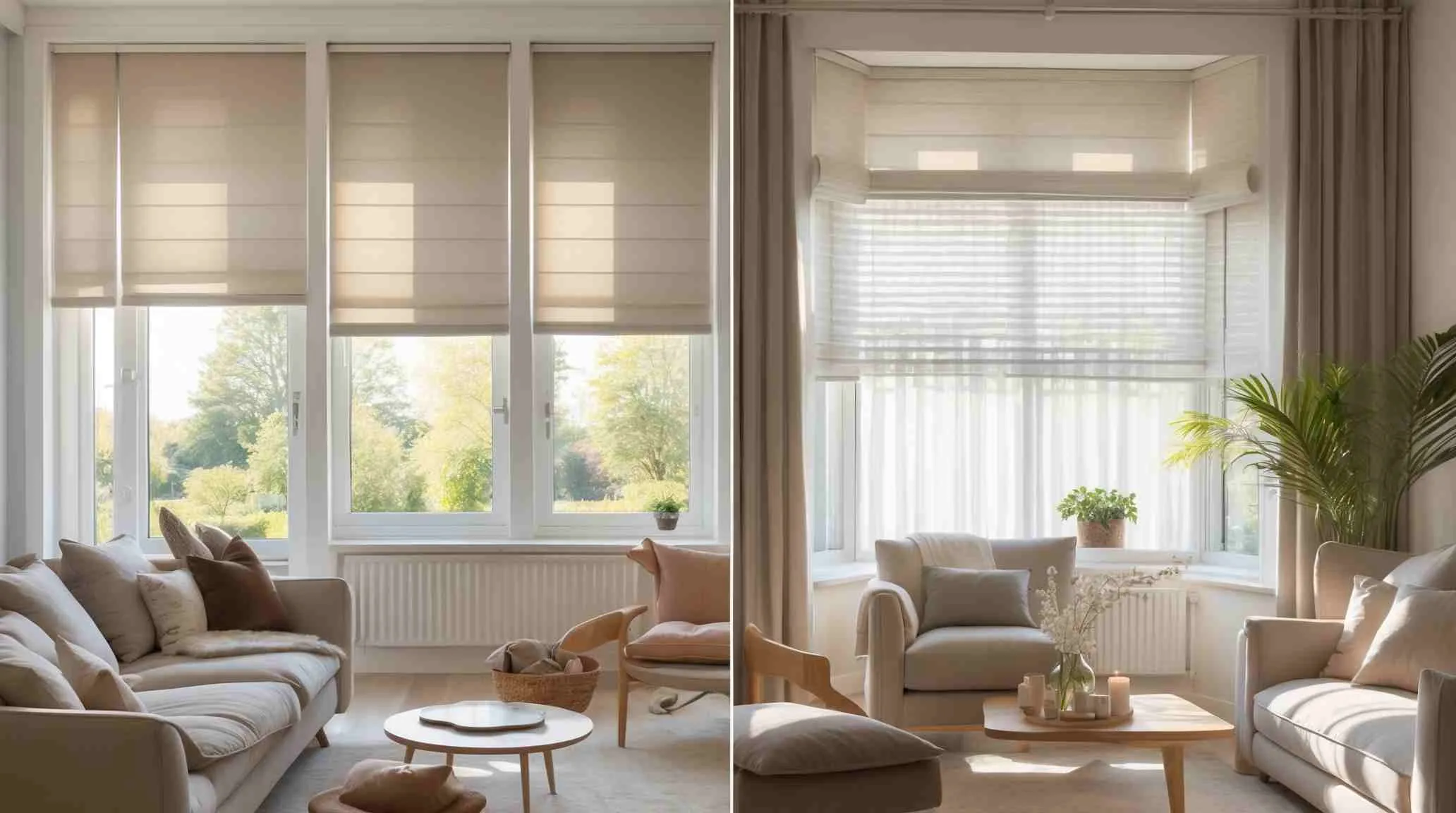 Roller Shades and Sheer Blinds for Living Room Comfort